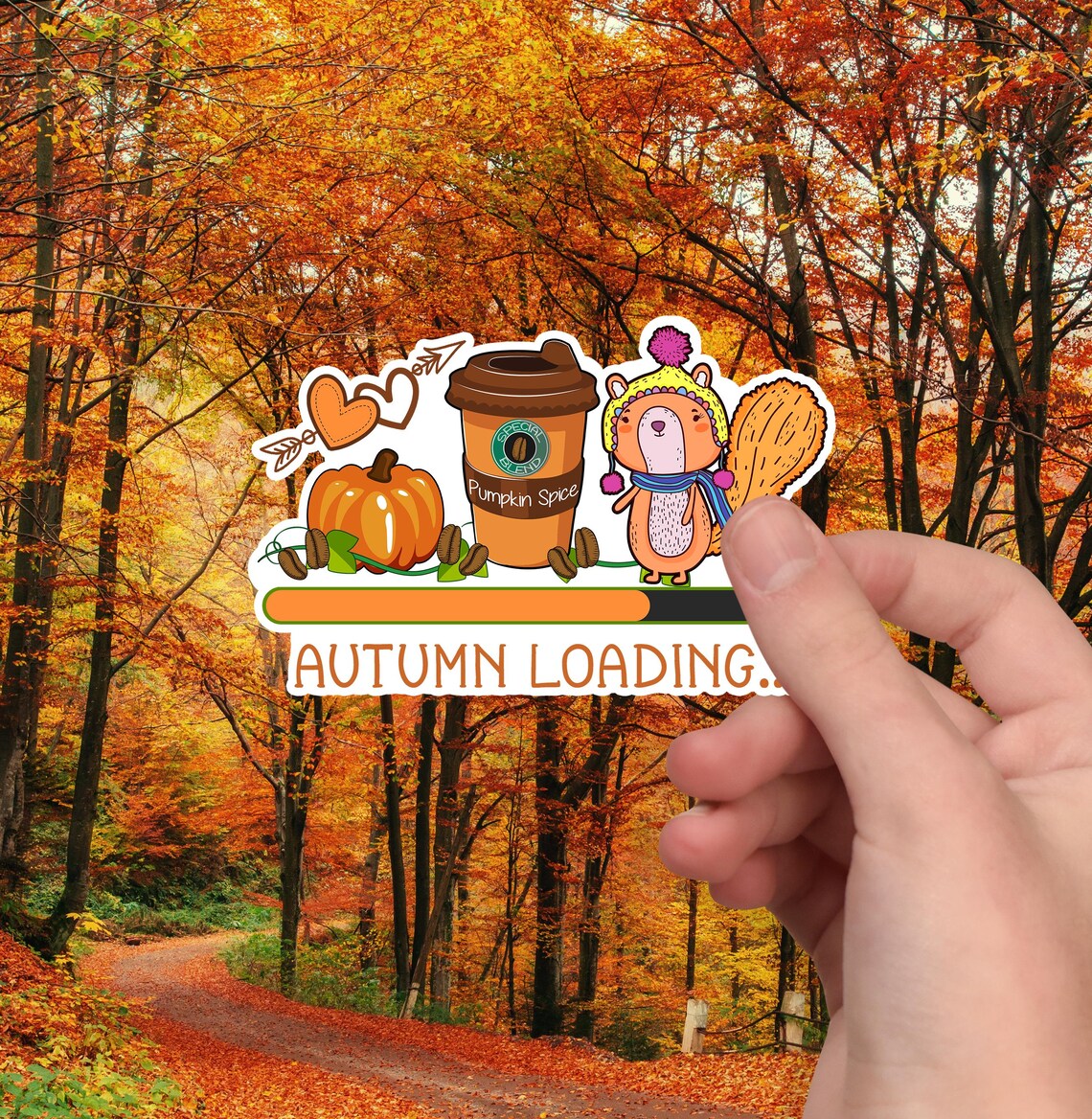 Autumn Loading Die-Cut Vinyl Sticker