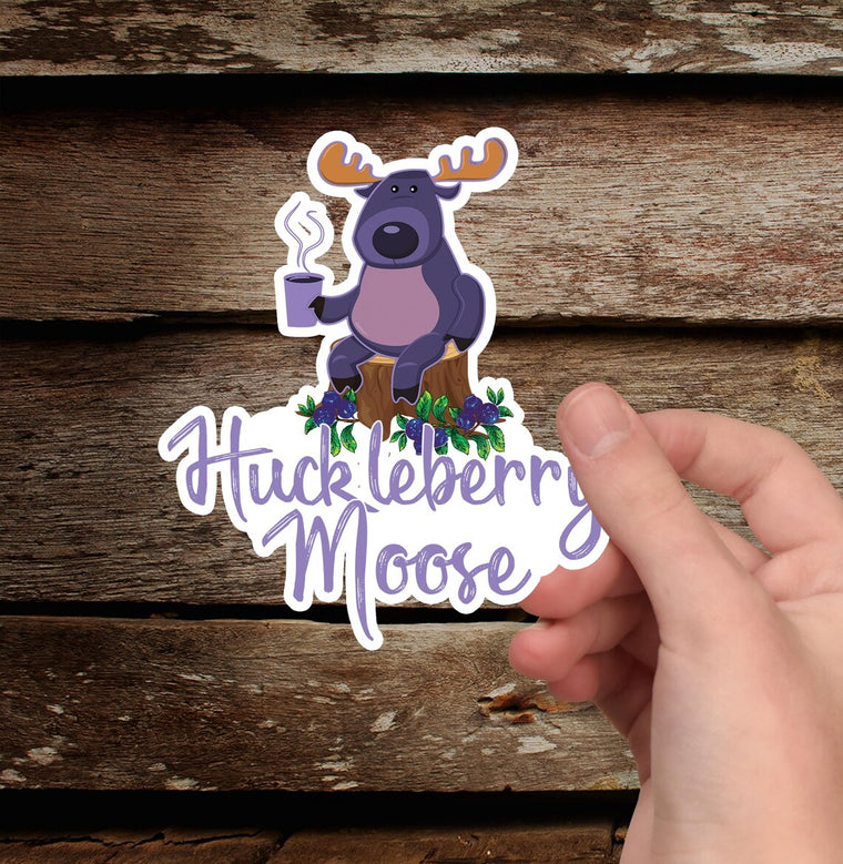 Huckleberry Moose Die-Cut Vinyl Sticker